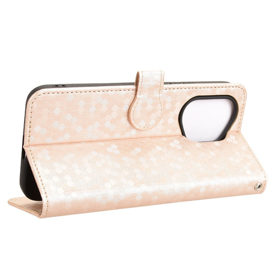 θήκη πτερύγιο για Honor 400 5G, Wallet Rhombus, ροζ