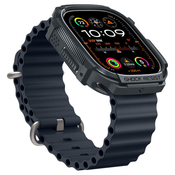 Θήκη Spigen Rugged Armor Dark Gray για Apple Watch Ultra 1 / 2 (49 mm)