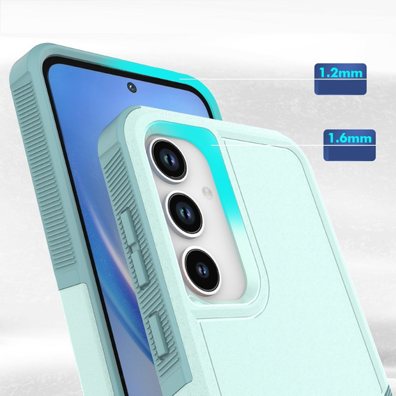 Θωρακισμένη θήκη για Samsung Galaxy A55 5G, Dual Shockproof, πράσινη
