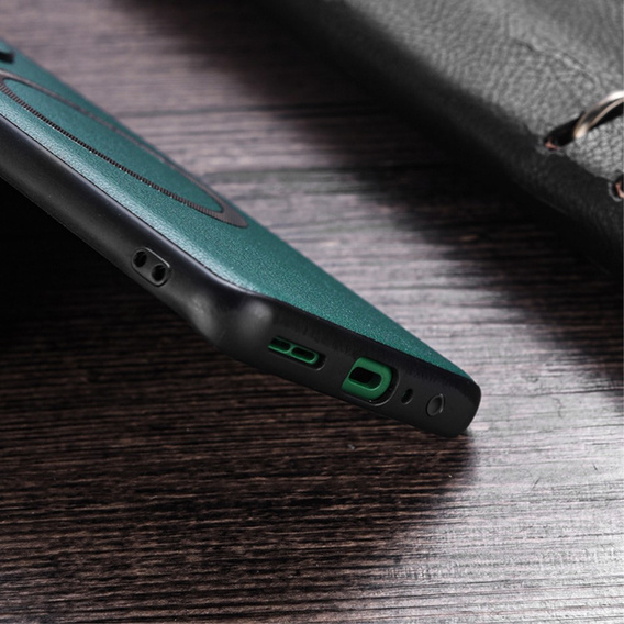 Θήκη για Samsung Galaxy A34 5G, Leather Hybrid MagSafe, πράσινη
