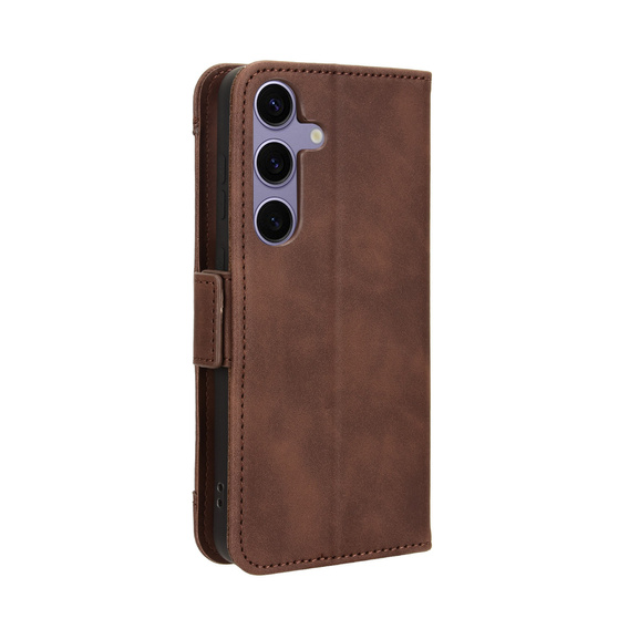 Θήκη με πτερύγιο για Samsung Galaxy S25 FE, Card Slot, καφέ
