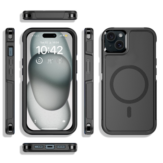 Θήκη για iPhone 15 Plus, MagForce MagSafe, μαύρη