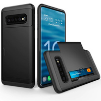 Θήκη για Samsung Galaxy S10+ Plus, Sliding Card Holder, μαύρη