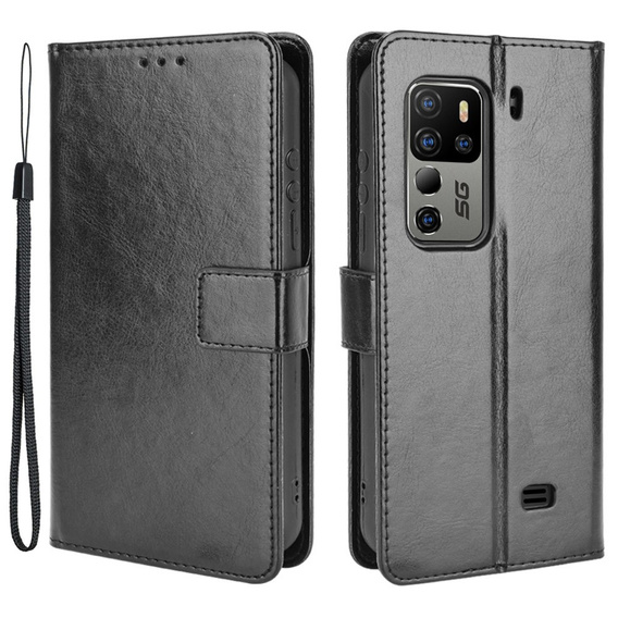 Θήκη με πτερύγιο για uleFone Armor 11 5G/Armor 11T 5G, Crazy Horse Wallet, μαύρη