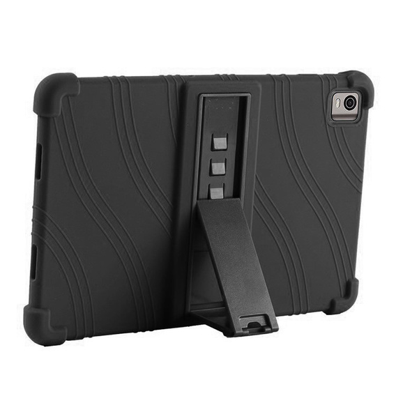 Θήκη σιλικόνης για Nokia T21, Impact, θωρακισμένη, μαύρη