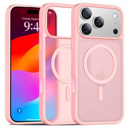 Θήκη Matt για iPhone 17 Pro, για MagSafe, ημιδιαφανές ροζ