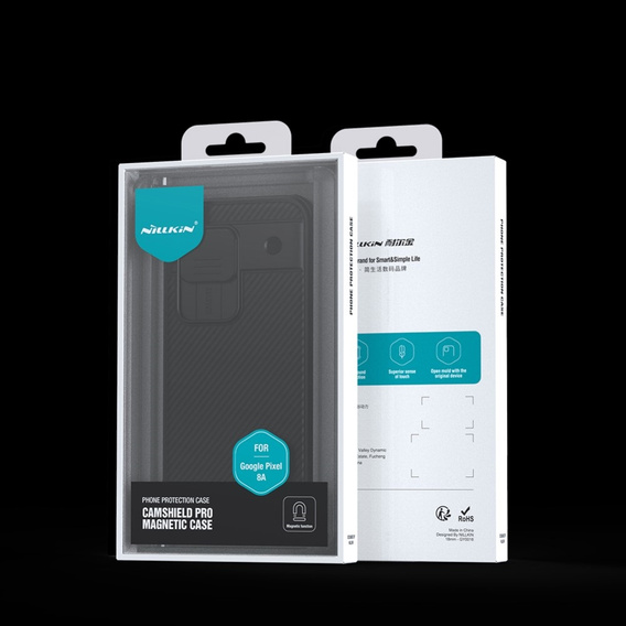 NILLKIN Θήκη για Google Pixel 8A, θήκη σιλικόνης CamShield για MagSafe, μαύρη