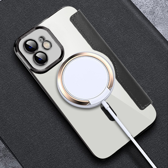 Θήκη με πτερύγιο για iPhone 11, RFID Wallet MagSafe CamShield, μαύρη