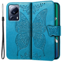 Θήκη με πτερύγιο για Xiaomi 13 Lite, Butterfly, μπλε