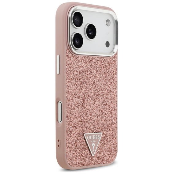 GUESS Glitter Triangle Logo MagSafe θήκη για iPhone 17 Pro Max