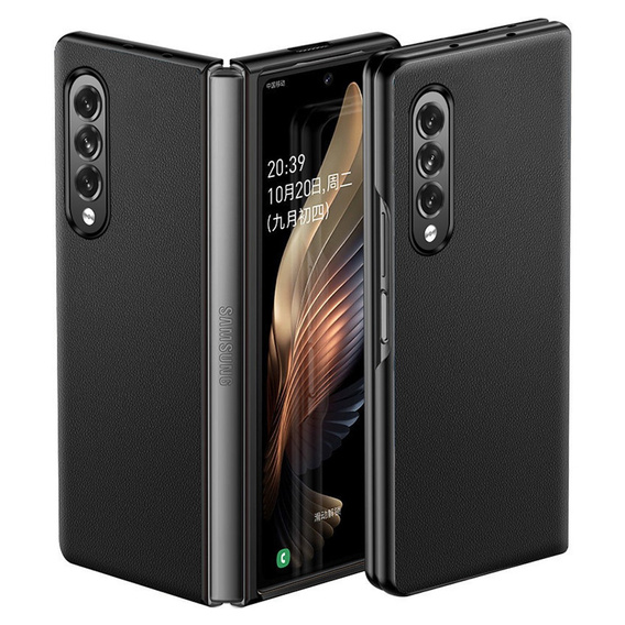 Δερμάτινη θήκη για Samsung Galaxy Z Fold3 5G, leather hybrid, μπλε