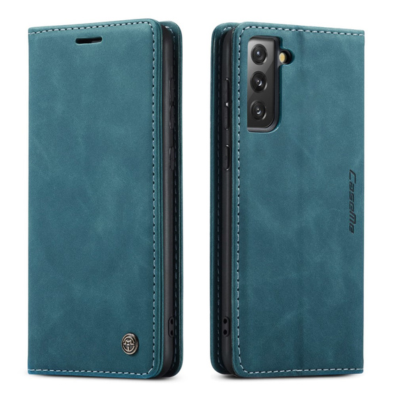 θήκη CASEME για Samsung Galaxy S21 FE, Leather Wallet Case, πράσινη