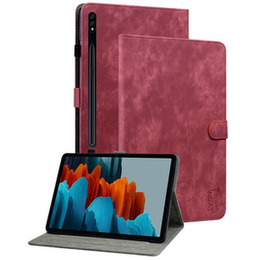 Θήκη για Samsung Galaxy Tab S9, Wallet Pen Slot, κόκκινη