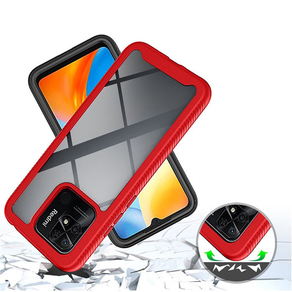 Θήκη για Xiaomi Redmi 10C, Shockproof, με μεμβράνη, μπλε