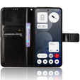 Θήκη με πτερύγιο για Nothing Phone 3A Pro, Crazy Horse Wallet, μαύρη