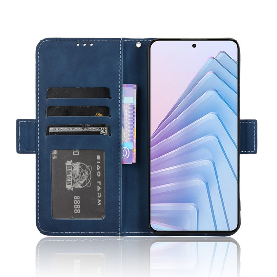 Θήκη με πτερύγιο για Xiaomi Redmi Note 14 4G, Card Slot, σκούρο μπλε