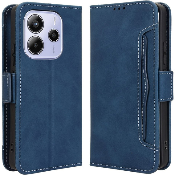 Θήκη με πτερύγιο για Xiaomi Redmi Note 14 4G, Card Slot, σκούρο μπλε