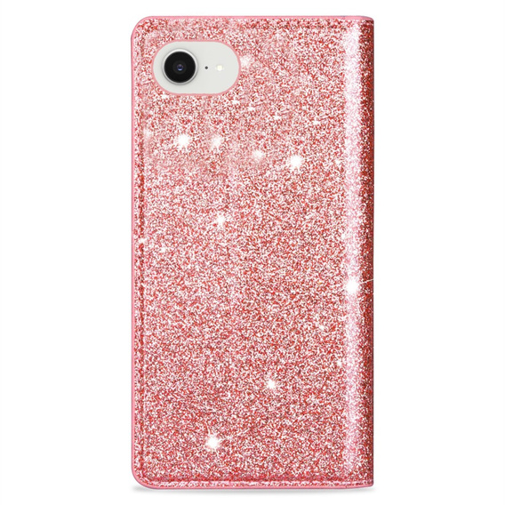 θήκη iPhone 16E, Card Slot Glittery, ροζ