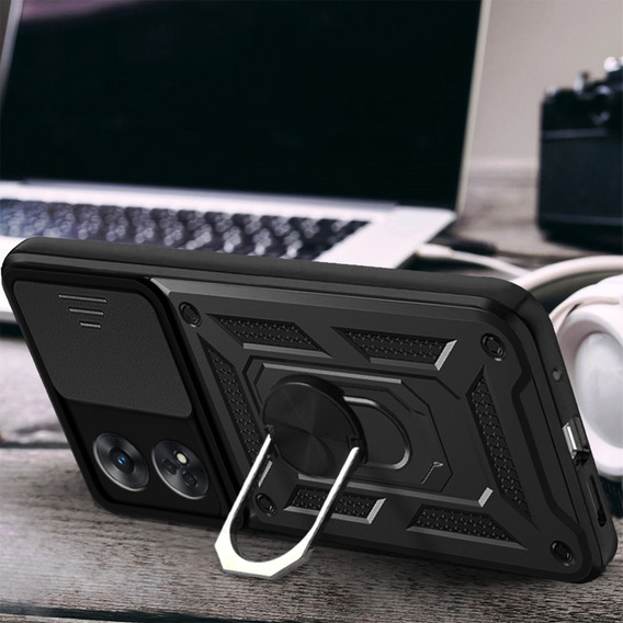 Θήκη για Oppo Reno8 T, CamShield Slide, μαύρο