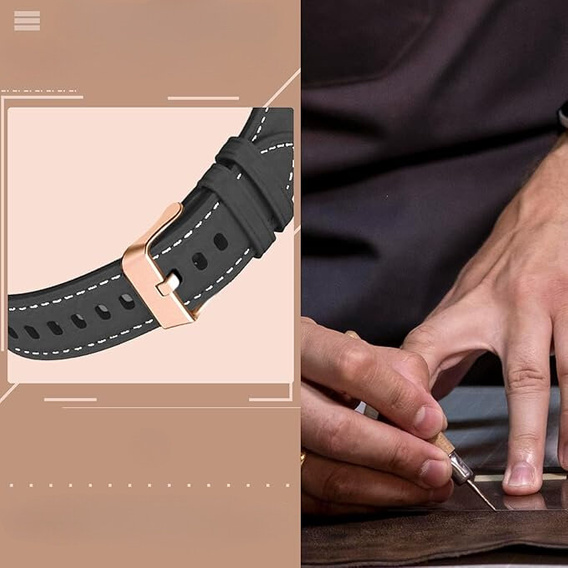 Γενική δερμάτινη ζώνη 20 mm, μαύρη