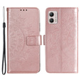 Θήκη με πτερύγιο για Motorola Moto G53 5G, Mandala Flower, ροζ rose gold