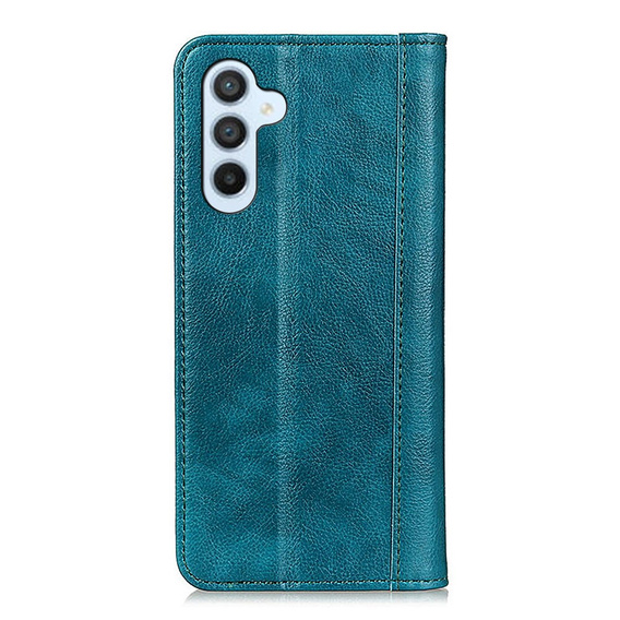 Θήκη με πτυσσόμενο καπάκι Split Leather για Samsung Galaxy A57 5G, πράσινη