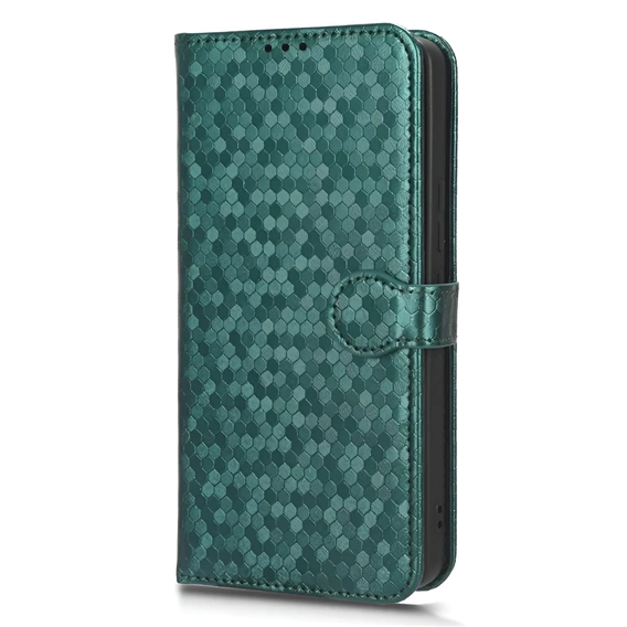 θήκη πτερύγιο για Realme C71, Wallet Rhombus, πράσινη