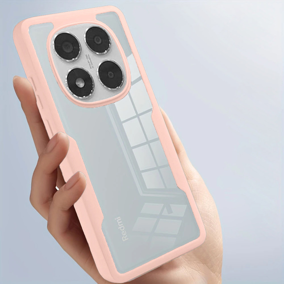 Θήκη για Xiaomi Redmi Note 14 Pro 5G, Shockproof, με μεμβράνη, ροζ