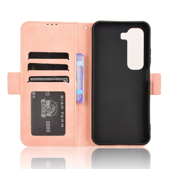Θήκη με πτερύγιο για Infinix Hot 50 4G, Card Slot, ροζ
