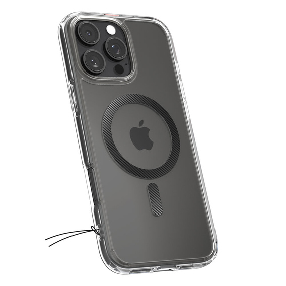 Θήκη MagSafe Spigen για iPhone 16 Pro Max, Ultra Hybrid, διαφανής + Μετριασμένο γυαλί 9H