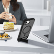 Θήκη για iPhone 16E, Kickstand Matt Case, για MagSafe, μαύρη