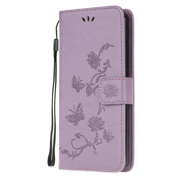 Θήκη με πτερύγιο για Motorola Moto G10 / G30, Butterfly, μπλε