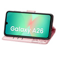 Θήκη με πτερύγιο για Samsung Galaxy A26, Butterfly, ροζ rose gold