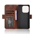 Θήκη με πτερύγιο για Xiaomi Redmi Note 14 4G, Card Slot, καφέ