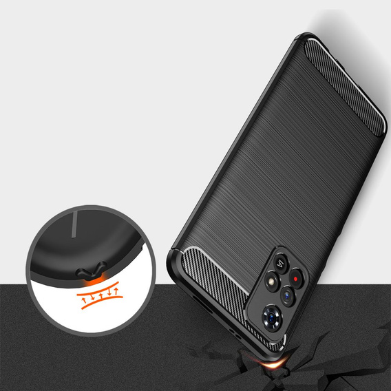 Θήκη για Xiaomi Poco M4 Pro 5G / Redmi Note 11S 5G, Carbon, μαύρη