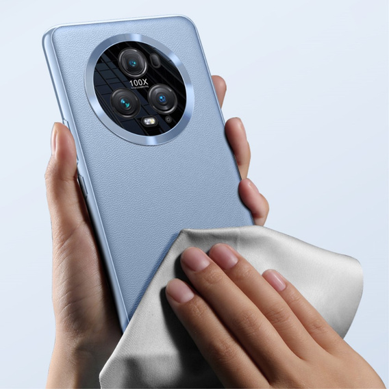 Δερμάτινη θήκη για Honor Magic 5 Pro, leather hybrid, μπλε