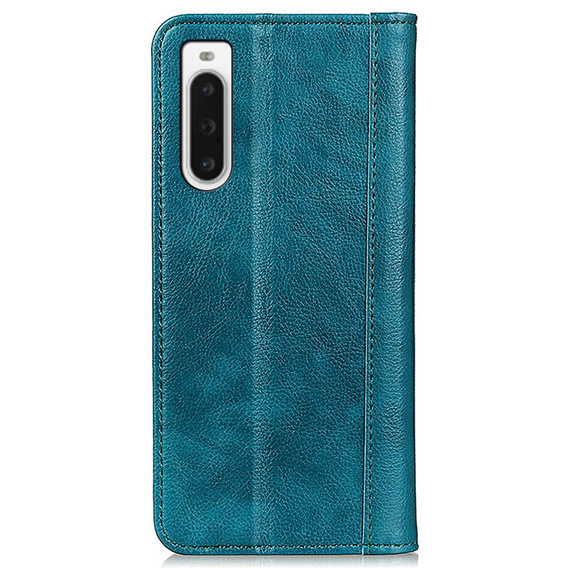 Θήκη για Sony Xperia 10 V, Wallet Litchi Leather, πράσινη