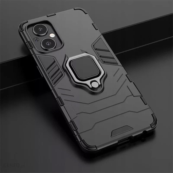 Θήκη για Oppo Reno7 Lite, Kickstand Ring, μαύρη