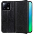 Θήκη για Xiaomi 13, Wallet Litchi Leather, μαύρη