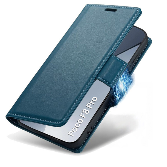 Θήκη με καπάκι ERBORD Glossy Litchi για Xiaomi Poco F8 Pro