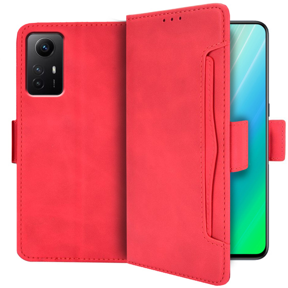 Θήκη με πτερύγιο για Xiaomi Redmi Note 12S, Card Slot, κόκκινη