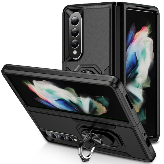 θωρακισμένη θήκη για do Samsung Galaxy Z Fold 4 5G, Nox Case Ring, μαύρη