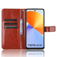 Θήκη με πτερύγιο για Infinix Note 30, Crazy Horse Wallet, καφέ
