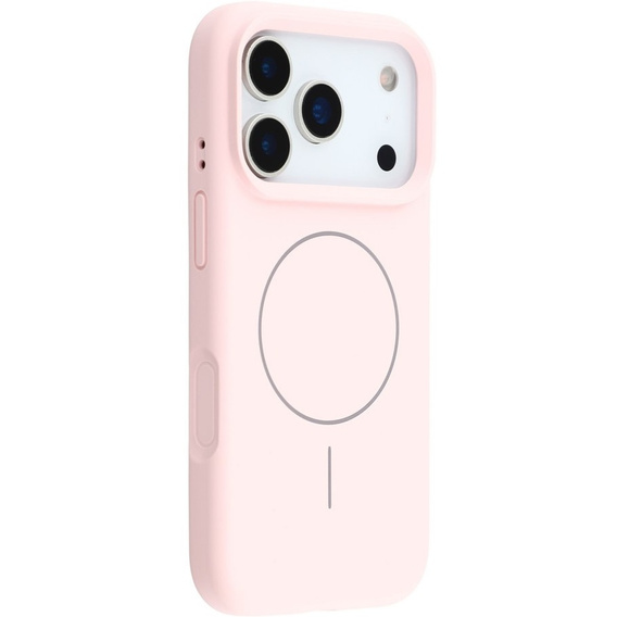 Θήκη σιλικόνης για iPhone 17 Pro, για MagSafe, αντικραδασμική, ροζ