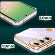 Η θήκη για το Samsung Galaxy A56, Electro heart, μωβ + γυαλί 9H