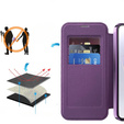 Θήκη με πτερύγιο για Samsung Galaxy A26, RFID Wallet MagSafe CamShield, μωβ