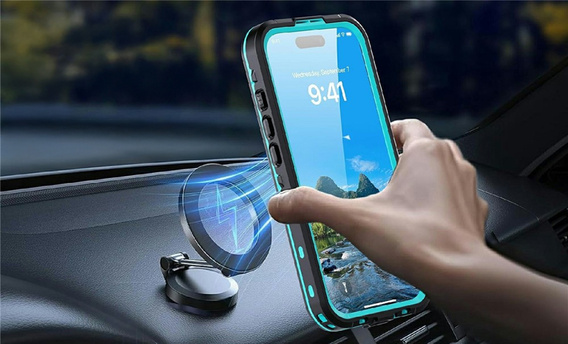 Θήκη για iPhone 17 Pro, αδιάβροχη IP68, SHELLBOX MagSafe, μπλε