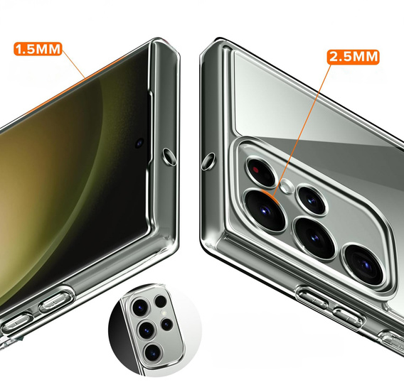 Θήκη για Samsung Galaxy S23 Ultra, Premium Armor Slim, διαφανής