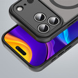 Ματ θήκη για iPhone 17 Pro Max, για MagSafe, με προστασία κάμερας, μαύρο