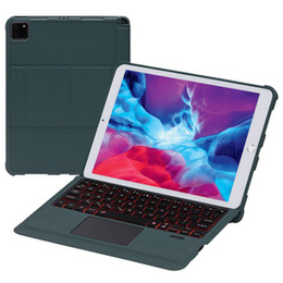 Θήκη + πληκτρολόγιο iPad Air 10.9 4 2020 / 5 2022, TouchPad Pen Slot, πράσινη